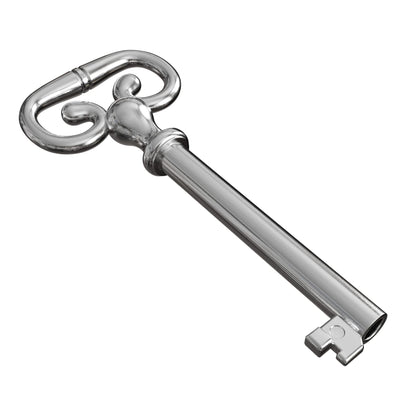 KY-7 Hollow Barrel Replacement Skeleton Key for Antique Cabinet, Drawers, Dressers, Old Furniture Locks (Pack of 1, Nickel)