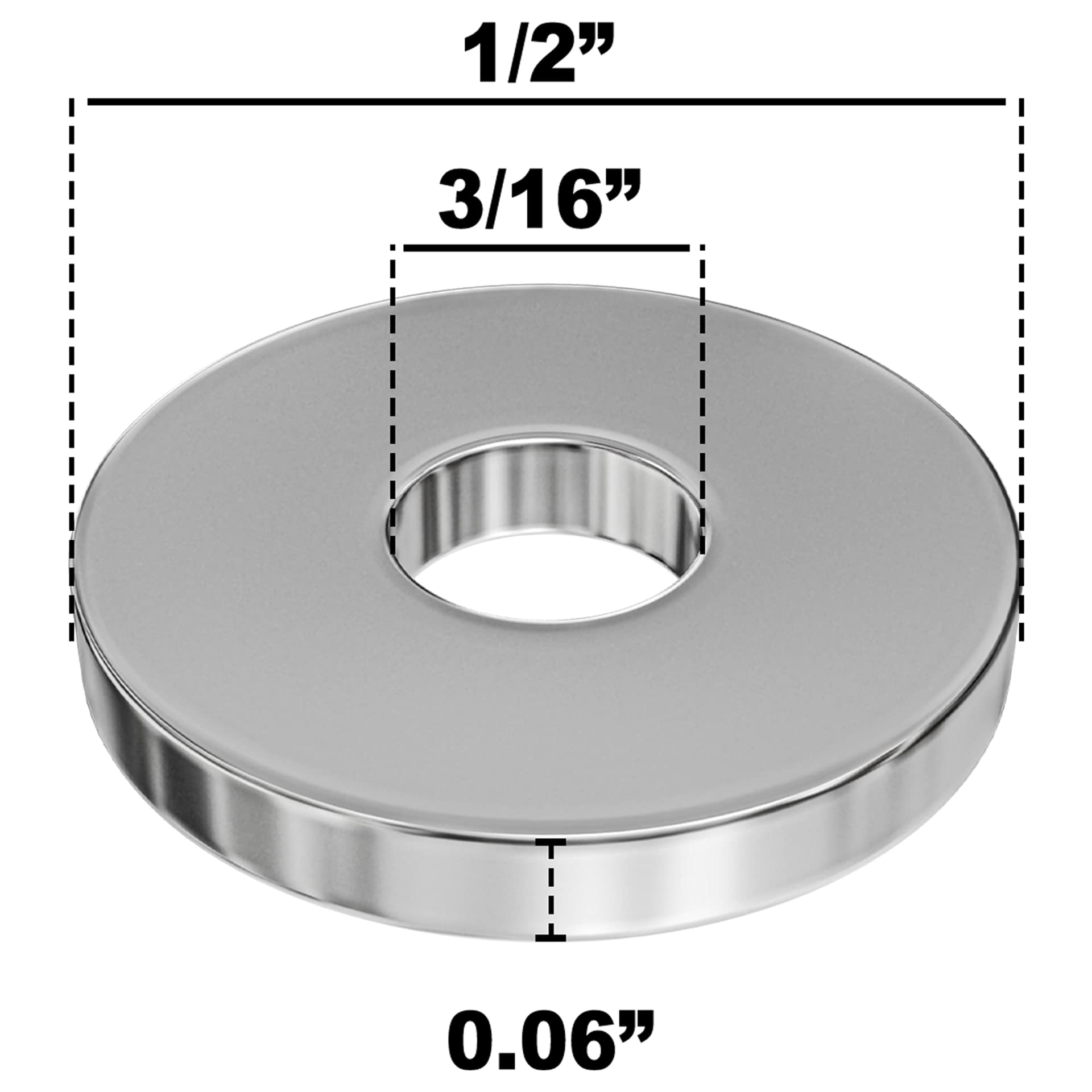 Backup POP Rivet Washers Aluminum Rivets for 3/16" Diameter, 300pcs