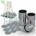 Votive Candle Aluminum Molds with 10 Wick Pins and 6" Candle Wick 100pcs for DIY Candle Making