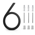 5 Inch Zinc Alloy Floating House Number, Modern House Numbers, Garden Door Mailbox Address Numbers with Nail Kit (Number 6)