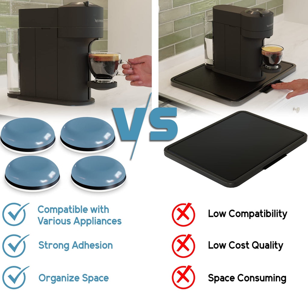Self Adhesive Kitchen Appliance Sliders (DIY) - Easy Moving Pads Compatible with Most Blenders, Coffee Makers, Air Fryers, Pressure Cookers and More
