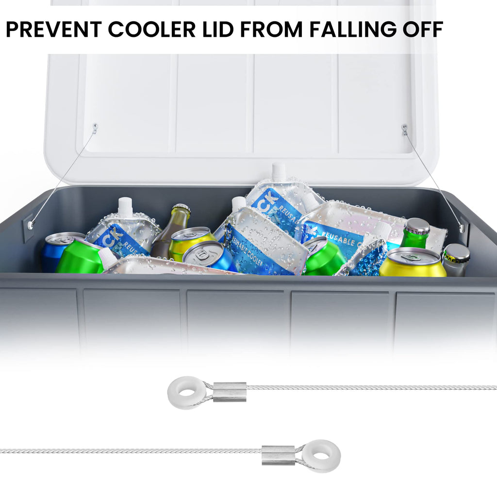Heavy Duty Stainless Steel Cooler Lid Strap Replacement for Coleman and Igloo Coolers