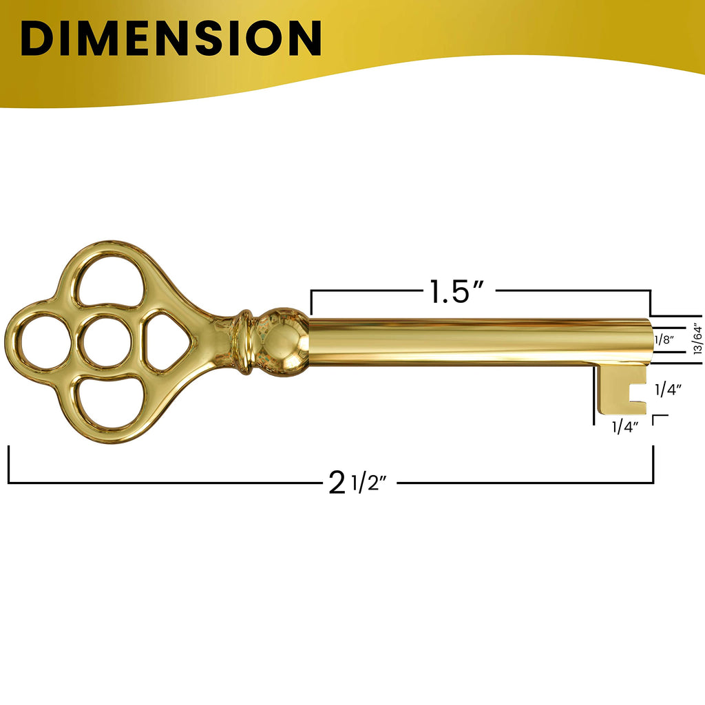 KY-3 Hollow Barrel Replacement Skeleton Key (Pack of 1, Brass)