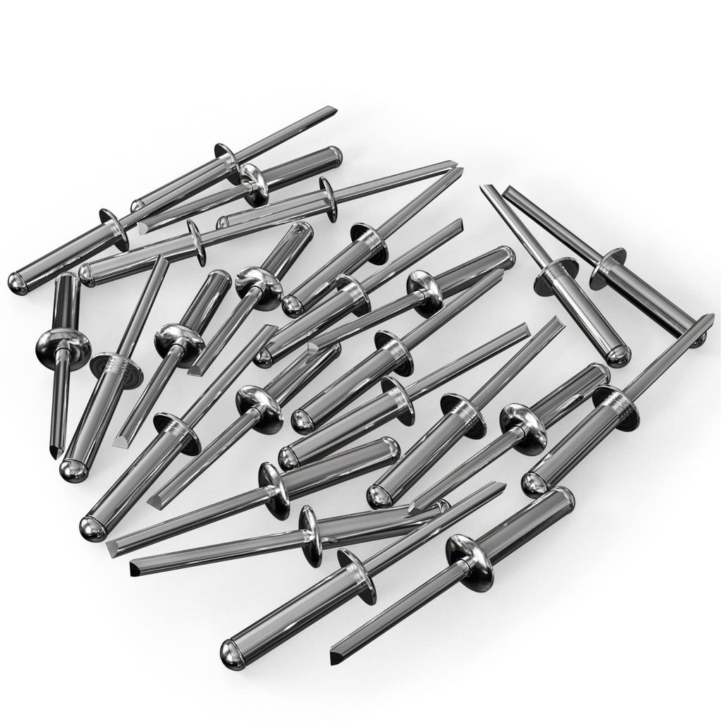 Pop Rivets Aluminum Body Steel Size 1/4 x 1" Mandrel Dome Head Blind, Set of 25