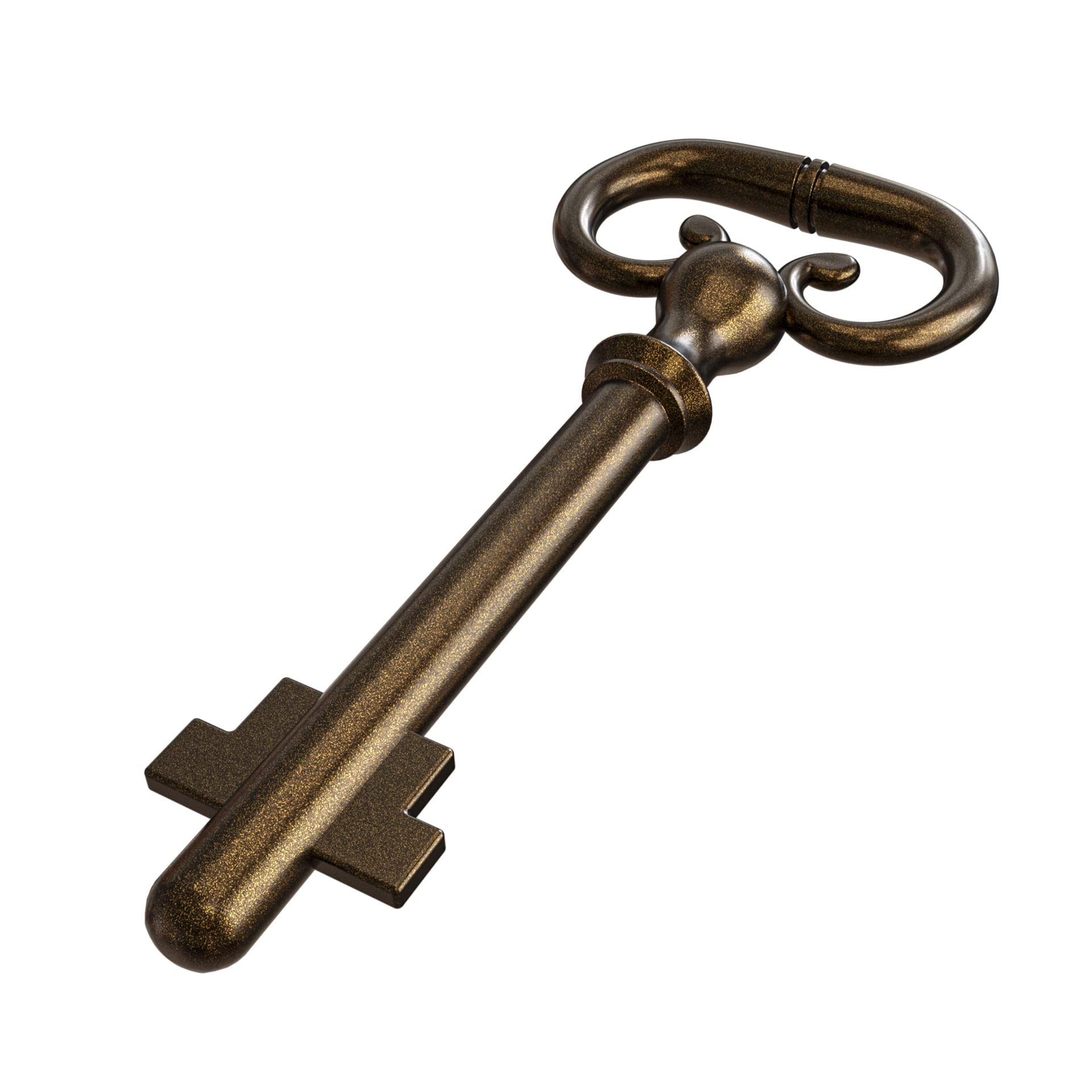 KY-8 D-1902 Roll Top Desk Antique Brass Plated Hollow Lock Key- (Pack of 1)