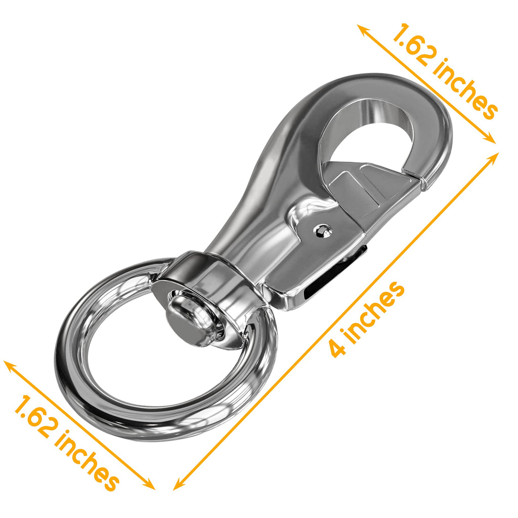 Heavy Duty Hanging Chair, Hammock Chair Swivel Hook Snap up to 1000 LB Capacity Stainless Steel for Indoor and Outdoor (Pack of 2)
