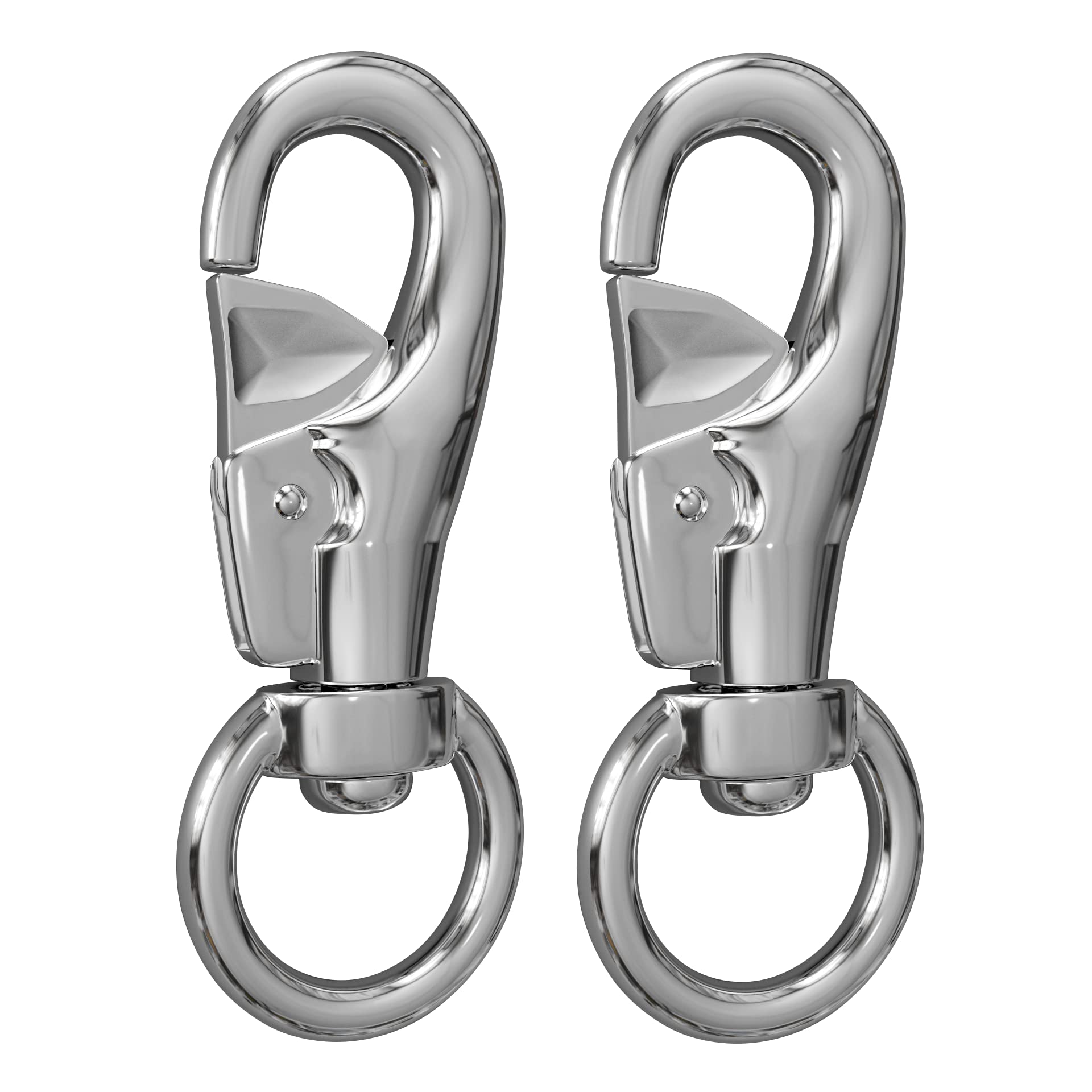 Heavy Duty Hanging Chair, Hammock Chair Swivel Hook Snap up to 1000 LB Capacity Stainless Steel for Indoor and Outdoor (Pack of 2)