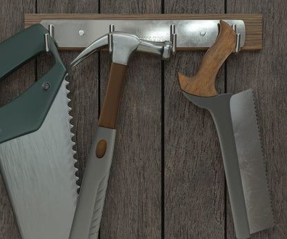 Heavy Duty Stainless Steel Rack Hanger Hook for BBQ Grill Utensils and Grill Accessories - Easy to Install for Indoor or Outdoor Use