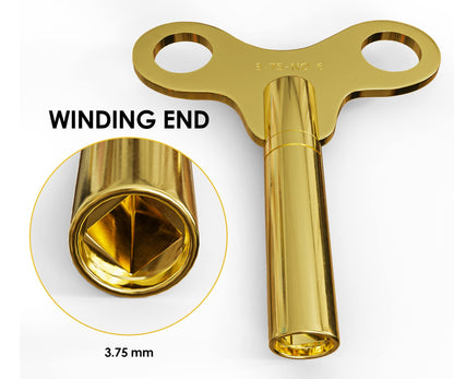 Clock Winding Key Number 6 Size 3.75mm Brass Fits Antique Vintage Clocks