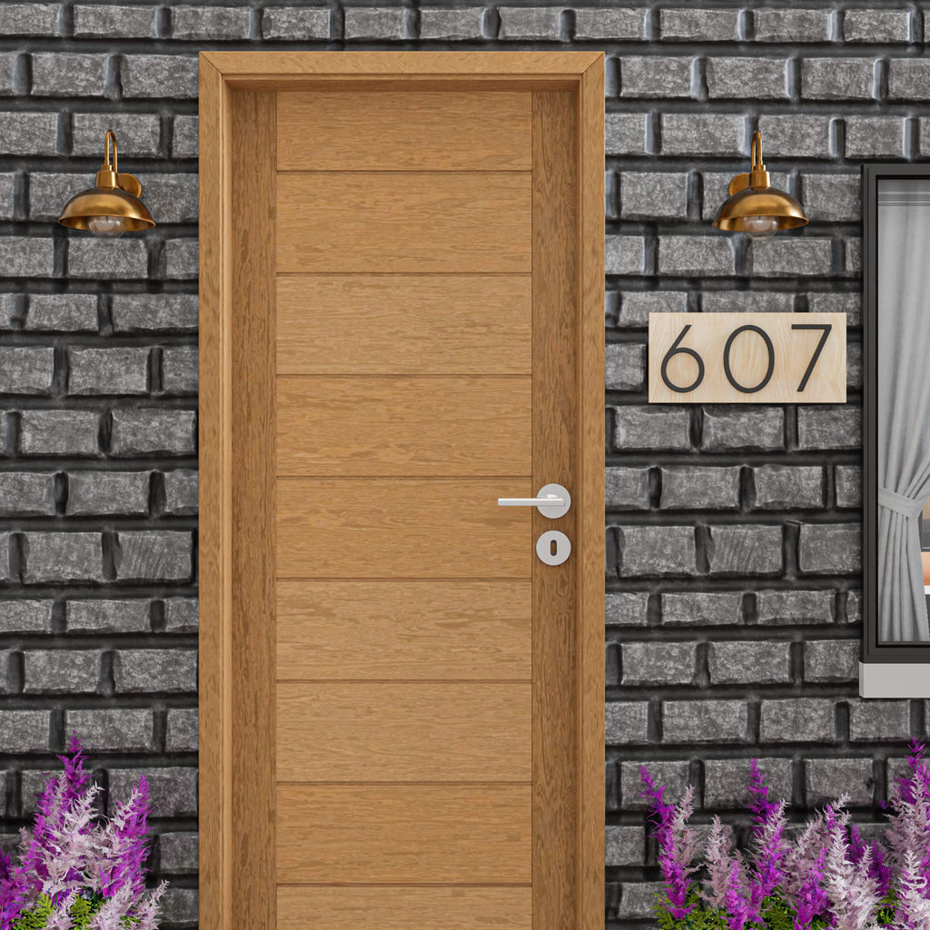 5 Inch Zinc Alloy Floating House Number, Modern House Numbers, Garden Door Mailbox Address Numbers with Nail Kit (Number 6)