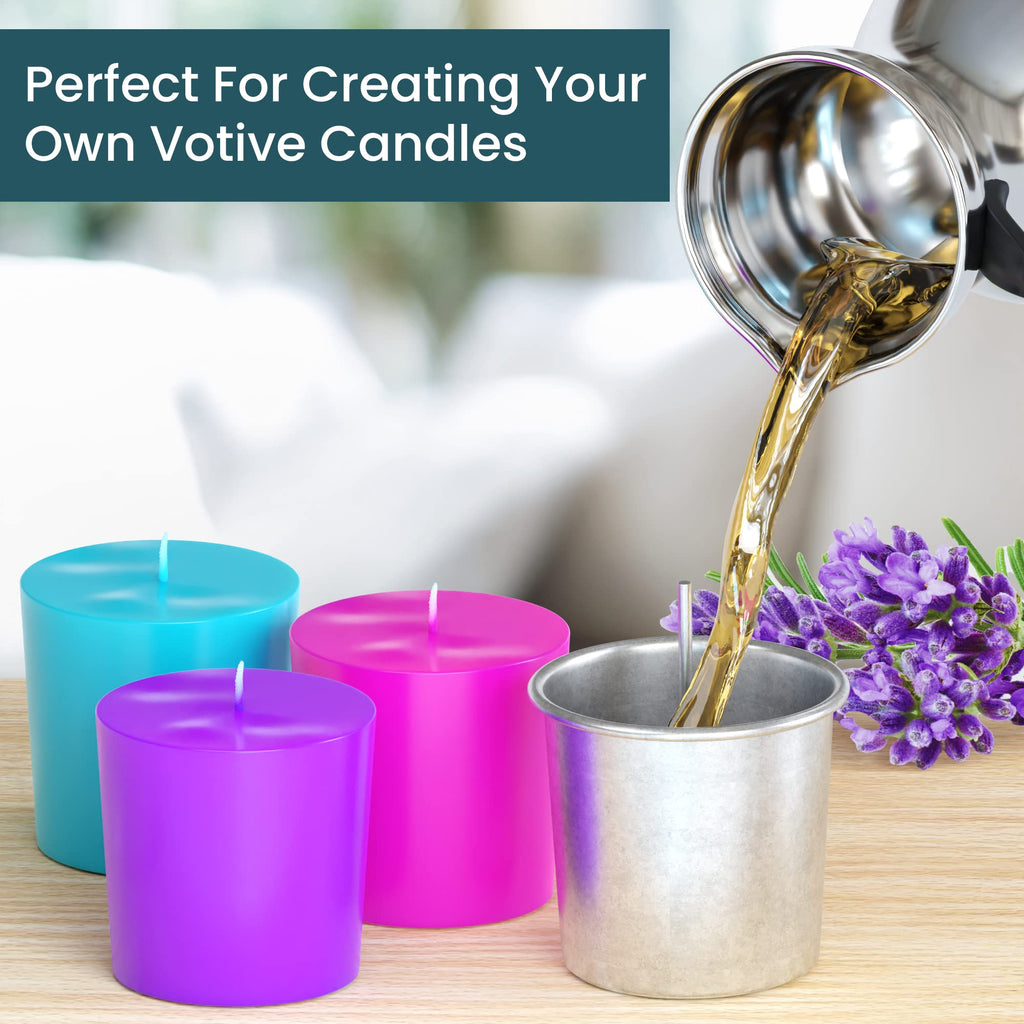 Votive Candle Molds Seamless Aluminum Steel Molds with 10 Wick Pins