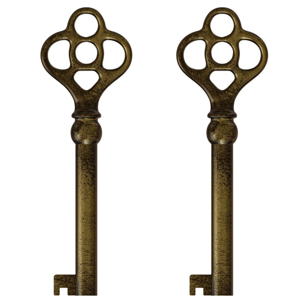 KY-3 Hollow Barrel Replacement Skeleton Key (Pack of 2, Antique Brass)